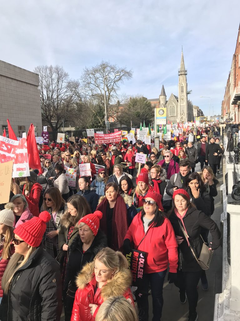 Thousands marched for the childcare sector on 5 February 2020