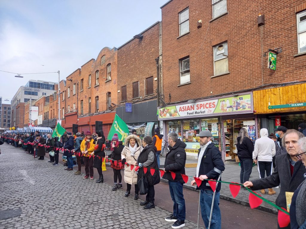 Linking hands to Save Moore Street